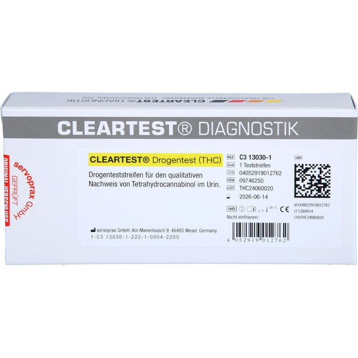 CLEARTEST Drogentest THC Teststreifen 1 St.