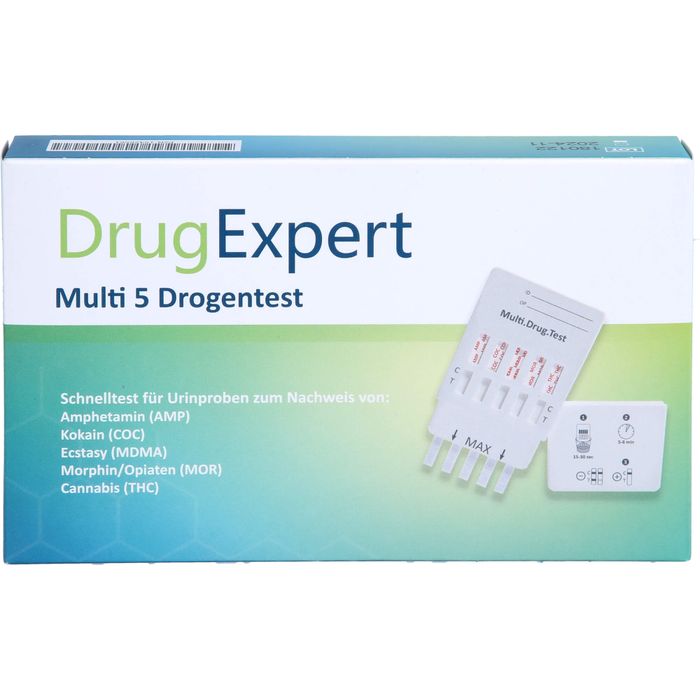 DRUG EXPERT Multi 5 AMP COC MDMA MOR THC Teststr. 1 St.