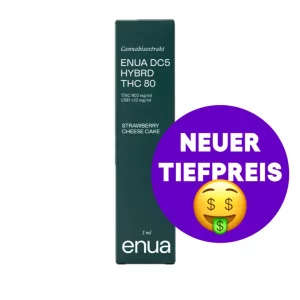 enua Cannabisextrakt DC5 HYBRD THC80 | Kartusche – Produktbild des Anbieters Bloomwell