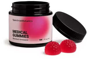 Novacana 65 T – THC Gummies Himbeere 10mg THC – SpectrumBotanics – Produktbild des Anbieters Dr. Ansay