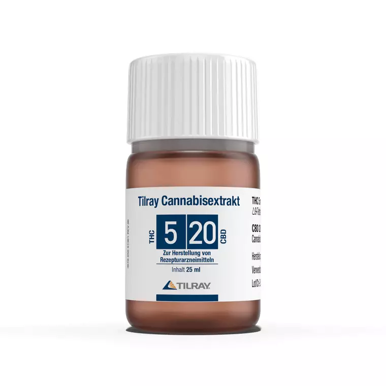 Tilray THC5:CBD20 – Cannabisextrakt – Produktbild des Anbieters Dr. Ansay