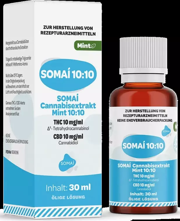 SOMAI 10:10 Cannabisextrakt Mint – SOMAI 10:10 Extrakt Mint – Produktbild des Anbieters Dr. Ansay