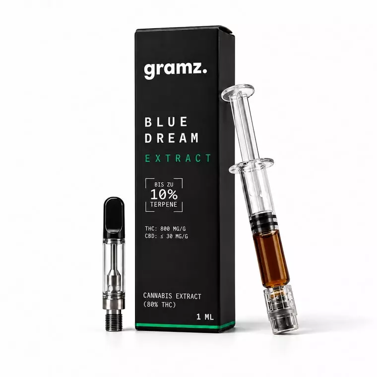 Cannabis Extract (80 % THC) – gramz. Blue Dream Extract Vape – Produktbild des Anbieters Dr. Ansay