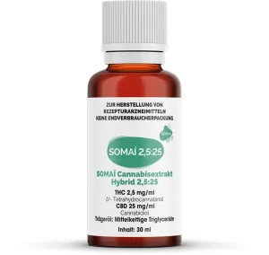 SOMAI 2.5:25 Cannabisextrakt Hybrid – SOMAI 2.5:25 Extrakt – Produktbild des Anbieters Dr. Ansay