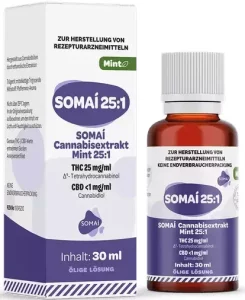 SOMAI 25:1 Cannabisextrakt Mint – SOMAI 25:1 Extrakt Mint – Produktbild des Anbieters Dr. Ansay