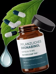 Dronabinol (THC) 10 mg – WaterClear THC™ Dronabinol Kapseln 10 mg THC – Produktbild des Anbieters Dr. Ansay