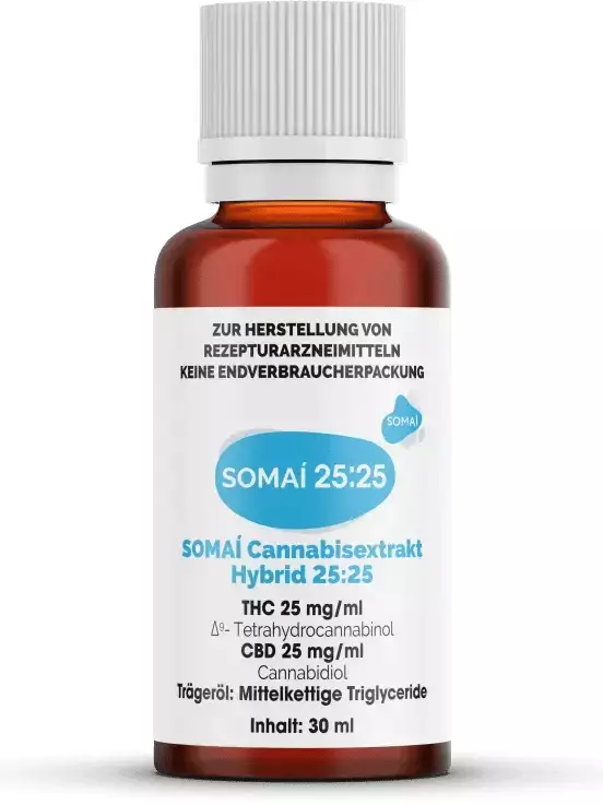 SOMAI 25:25 Cannabisextrakt Hybrid – SOMAI 25:25 Extrakt – Produktbild des Anbieters Dr. Ansay
