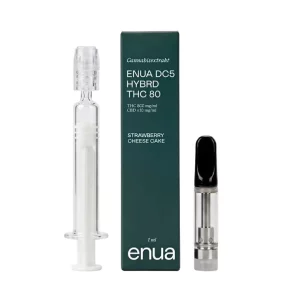 enua Cannabisextrakt DC5 HYBRD THC80 – Strawberry Cheese Cake Vape Kartusche – Produktbild des Anbieters Dr. Ansay