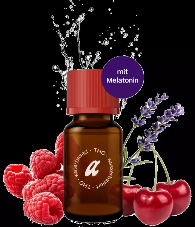 Vayamed 50/1 Cannabisextrakt – Melatonin & THC-Shot 10mg – Lavender & Berry – Produktbild des Anbieters Dr. Ansay