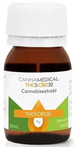 Cannamedical Cannabisextrakt THC5:CBD20 – Tangie Chem – Produktbild des Anbieters Dr. Ansay