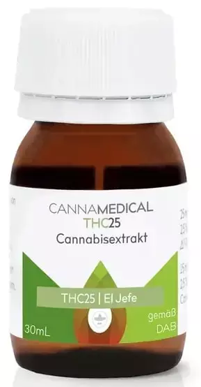 Cannamedical Cannabisextrakt THC25 – El Jefe – Produktbild des Anbieters Dr. Ansay